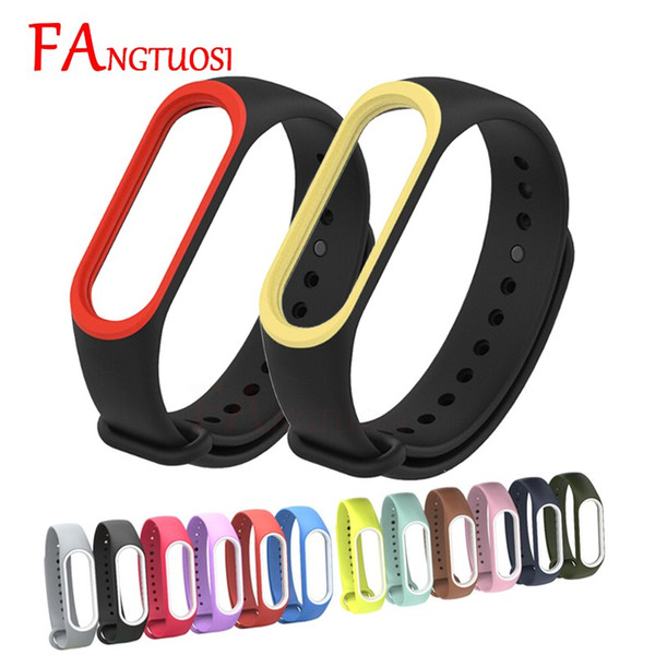 Double Color for Xiaomi Mi Band 3 Sport Strap Silicone wrist strap For xiaomi mi band 3 accessories bracelet Miband 3 Strap new