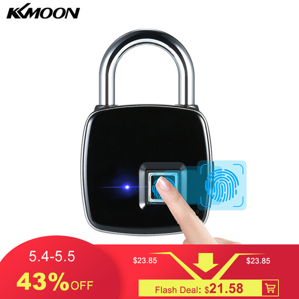 USB Rechargeable Smart Lock Keyless Fingerprint Lock IP65 Waterproof Anti-Theft Security Padlock Door Luggage Case Lock