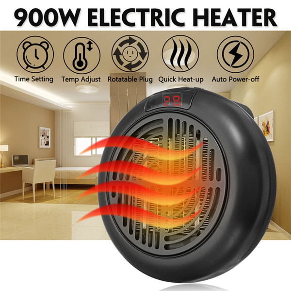 900W Portable Warm Heater Fan Blower Electric rotate Plug Air Heater Radiator Mini Electric Heater for Home Heating Office