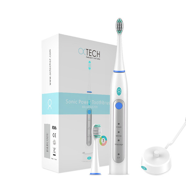 100% original OCTECH OC Waterproof IPX7 rechargeable electric toothbrush adult rechargeable vibration electric sonic toothbrush