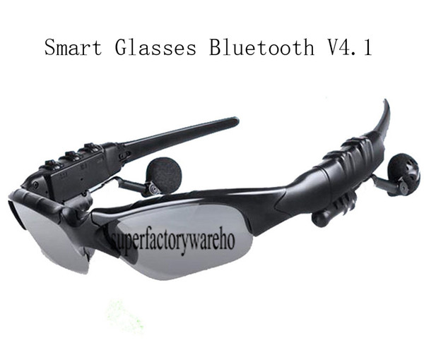 Fashion Smart V4.1 Bluetooth Glasses Stereo Music Calls Handsfree Intelligent Control Phone Camera Take Photo Video For Selfie.