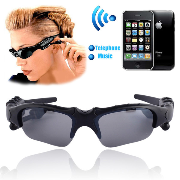 Fashional Sunglasses Pattern Sports Stereo Wireless Bluetooth Headset for General cell phone Sports drving earphone Hot Sales