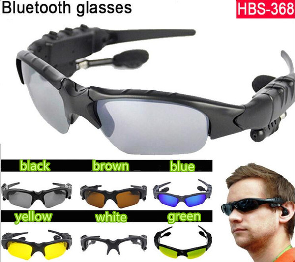 HBS-368 Sunglasses Bluetooth Headset Outdoor Glasses Earbuds Music with Microphone Stereo Wireless Headphone For iPhone Samsung 2018