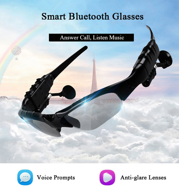 Bluetooth Sunglasses Outdoor Smart Glasses Bluetooth v4.1 Stereo Headphone Wireless Handsfree Sunglass With Retail Package