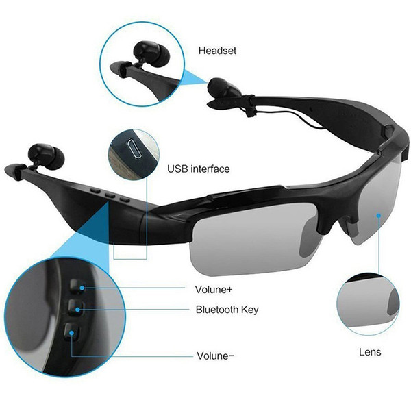 Hot sale Sunglasses Bluetooth Headset Wireless Sports Headphones Sunglass Stereo Handsfree Earphones mp3 Music Player With Retail Package