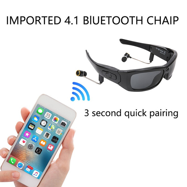 SM21 Bluetooth Camera Function Smart Glasses High Quality Stereo Sports Sunglasses Wide Angle 120 Degrees 1080P