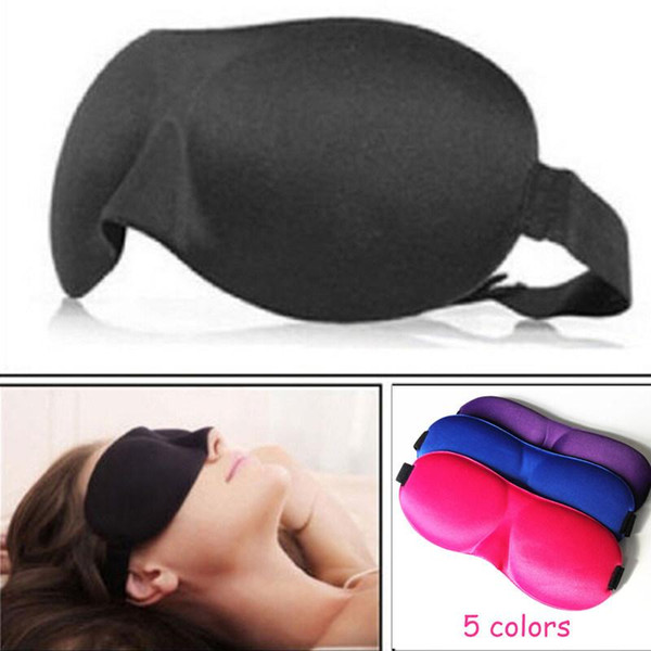 DHL Ship 1Pcs 3D Sleep Mask Natural Sleeping Eye Mask Eyeshade Cover Shade Eye Patch Women Men Soft Portable Blindfold Travel Eyepatch