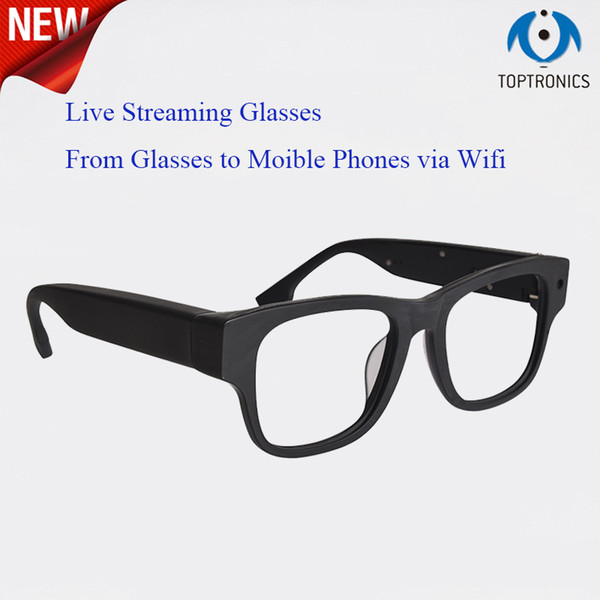 High Quality Remote Wifi Wireless Video p2p Global Real Time Live Streaming smart Glasses Camera with High Compression Glasses