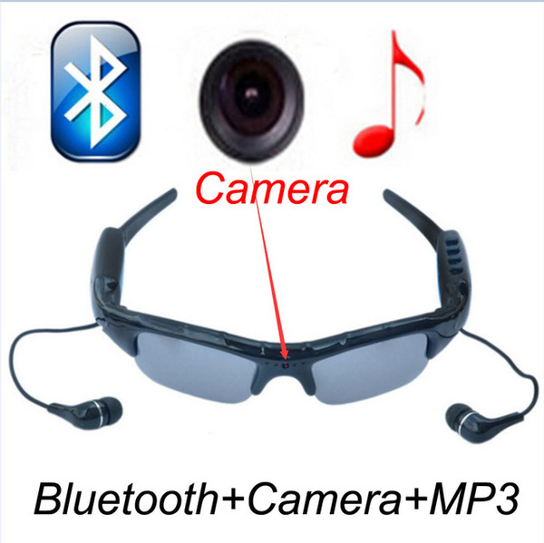 Sport Wireless Sunglasses Bluetooth Camera Eyewear Glasses Support TF Card Video Recorder DVR DV Camcorder mp3 earphone