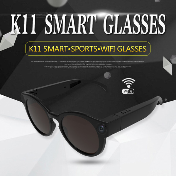 Wearable Smart Glasses Camera DVR WiFi Sunglasses 1080P Video Recorder Glasses Camcorder for Android IOS Smartphone