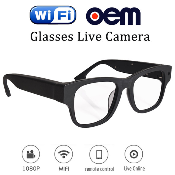 2017 China Shanghai Hot Sale Living Stream full hd 1080p remote wireless camera SMART glasses