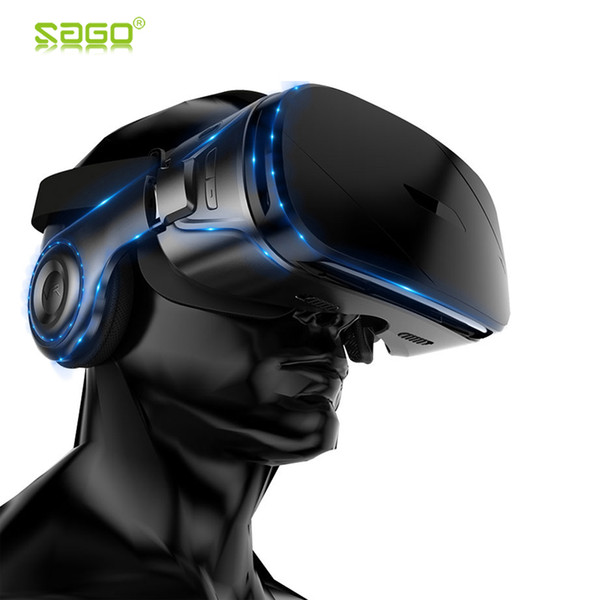 Sago Augmented Glasses 3d Smartphone Mobile Box Headset Virtual Reality Vr Helmet Film Ar Video Game With Remote J190515