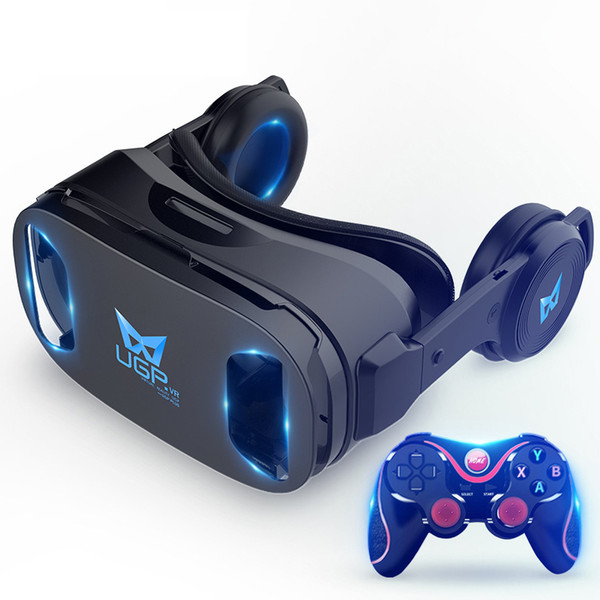 Ugp Imax Virtual Reality Helmet Headset Smartphone 4.5-6 Inch With Bluetooth Gamepad Vr Glasses For 3d Games Video J190515