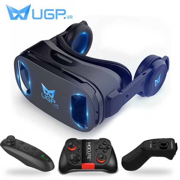 Ugp U8 Headset Version Imax Virtual Reality Helmet Movie Games With Headphone 3d Vr Glasses Optional Controller J190515