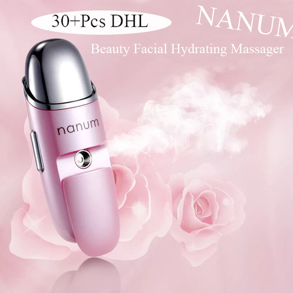 Nanum Multifunction Face Water Steamer Mist Moisturizing Mini Beauty Facial Vibration Massager Ultrasounic Therapy Skin Humidifier