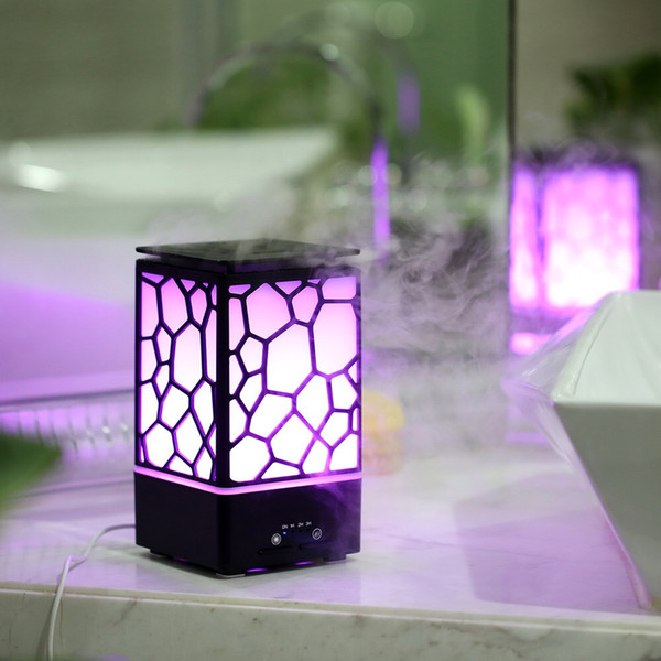 New Air Humidifier Cool Mist Lamp 200ML Water Cube Essential Oil Aroma Diffuser with 7 Colors Changing LED Light USB Ultrasonic SPA