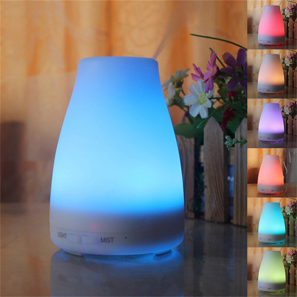 100ml Humidifier 7 Colors LED light Ultrasonic Aroma Essential Oil Diffuser Air Humidifier Mist Maker for Home Office