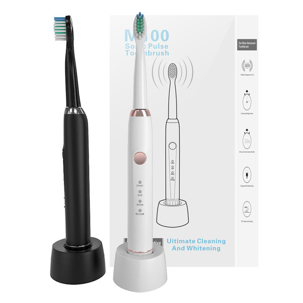 Sarmocare M100 electric Toothbrush IPX7 waterproof grade 3 models including 2 heads with wireless charging Smart sonic Toothbrush