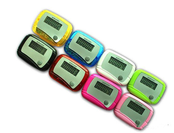 Pocket LCD Pedometer Mini Single Function Pedometer Step Counter LCD Run Step Pedometer Digital Walking Counter with Package