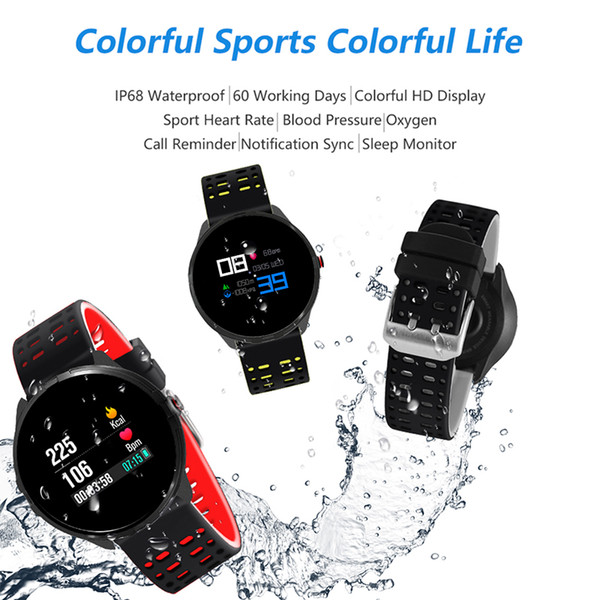 Colorful Display Round Fashion Multifunctional IP68 Waterproof Smart Sport Tracker Band Smart Bracelet for Christmas Gift