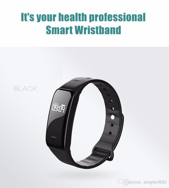 Sports Smart Bracelet C1 Support Real-time Dynamic Heart Rate Blood Pressure Monitor for Android 4.4 IOS 8.0 or above