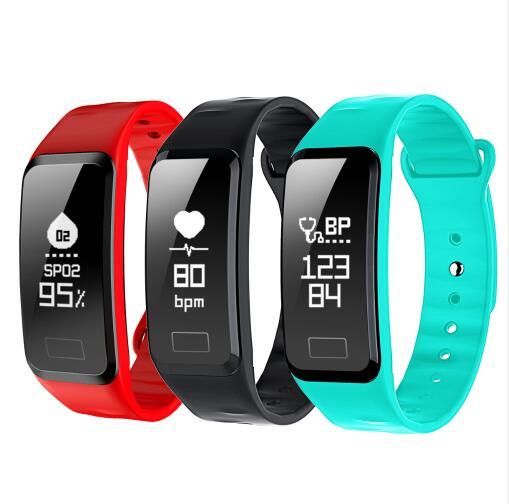 R1 Smart Band Heart rate monitor Blood Pressure Pedometer Waterproof Sport tracker Fitness Bracelet Clock Watch For iOS Android