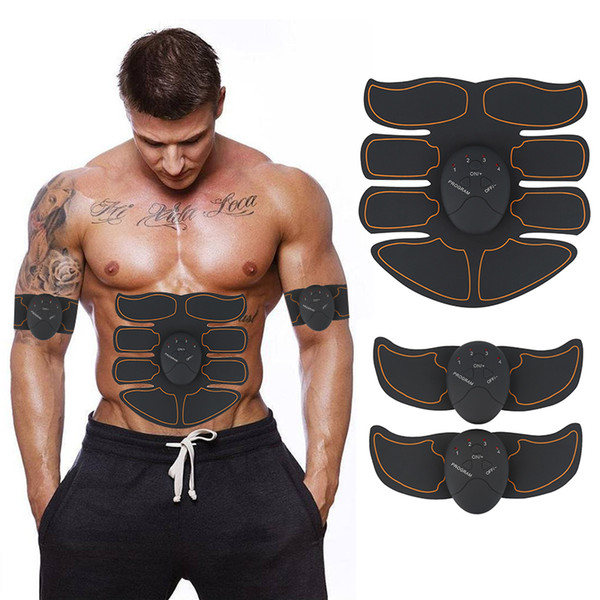 New EMS Abdominal Muscle Exerciser Trainer Smart ABS Stimulator Fitness Gym ABS Stickers Pad Body Loss Slimming Massager Unisex