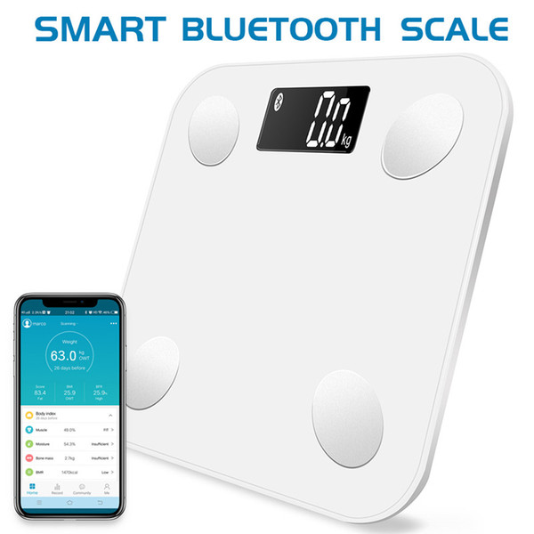 Bluetooth scales floor Body Weight Bathroom Scale Smart Backlit Display Scale Body Weight Body Fat Water Muscle Mass BMI