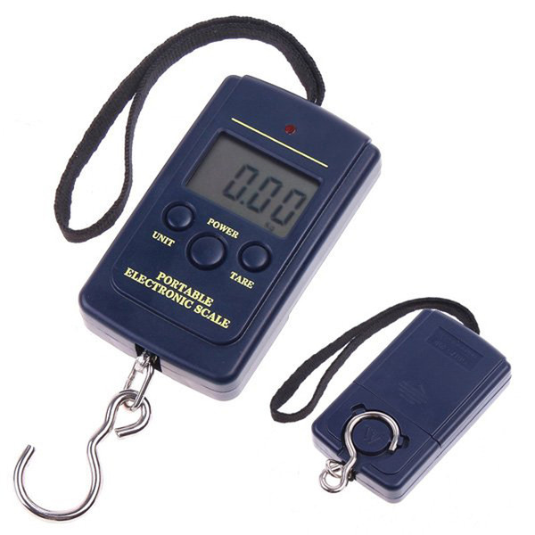 20g 40kg Portable Digital Hanging Luggage Fishing Weight Scale Electronic Kitchen Cooking Hook Scales Traveling Steelyard with LCD Display