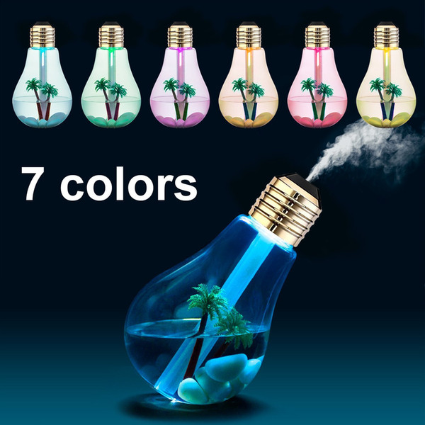 Mini Humidifier Ultrasonic Humidifier with Color Changing LED Lights 400ml USB Portable Mist Air Humidifier For Your Home Office Bedroom