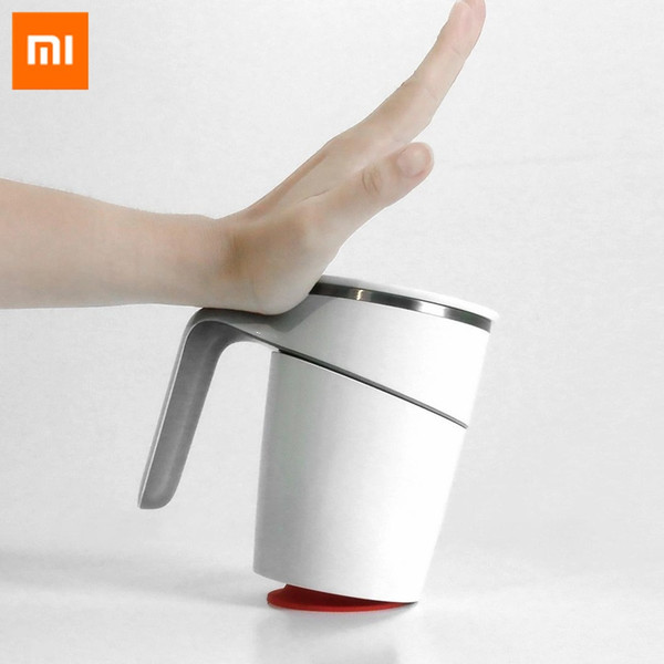 Original Xiaomi Fiu 470ml Not Pouring Cup Innovation Magic Sucker Splash Proof Non-slip ABS Double Insulation 304 Stainless