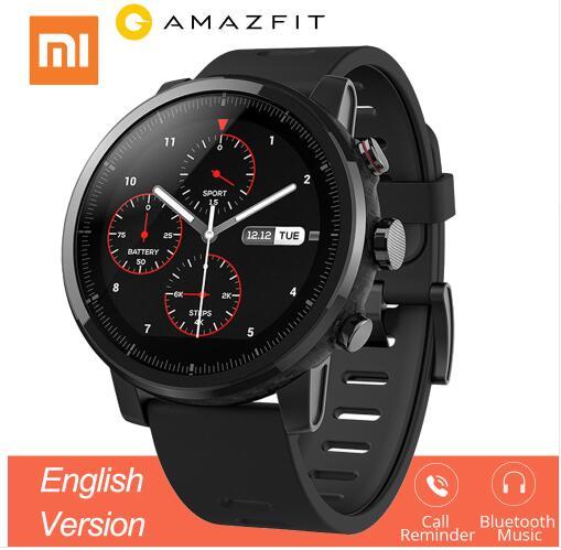 Xiaomi Mi Huami Amazfit Smart Watch Stratos 2 English Version Sports Smartwatch With GPS PPG Heart Rate Monitor 5ATM Waterproof