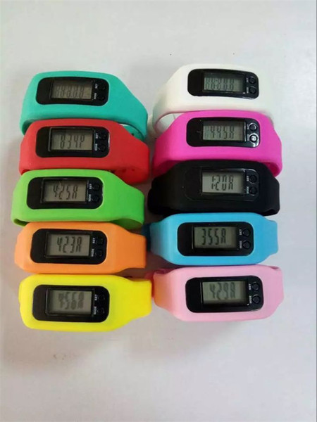 fitbit pedometer candy color intelligent fitness tracker silicone health bracelet sports running pedometer fashion LED screen touch D874