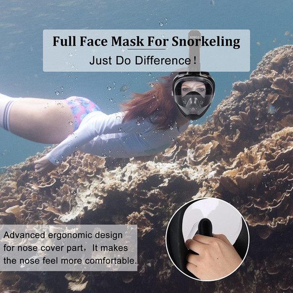 New M8028 Swimming Diving Face Mask Waterproof and Anti-Fog exhaust Does not Return Full Dry Snorkeling Mask