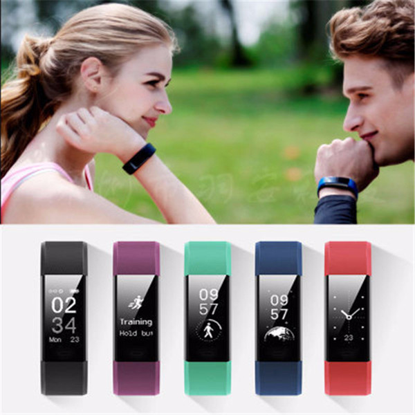 ID115Plus colorful screen Smart Bracelet Fitness Tracker Pedometer Watch Band Heart Rate Blood Pressure Monitor Fitbit band for IOS Android