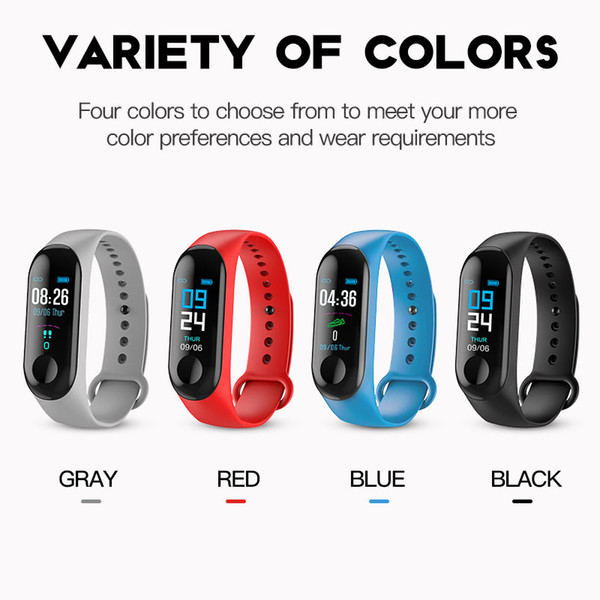 Smart wristband sport waterproof bracelet heart rate blood pressure blood oxygen health monitoring exercise tracking data record child Adult