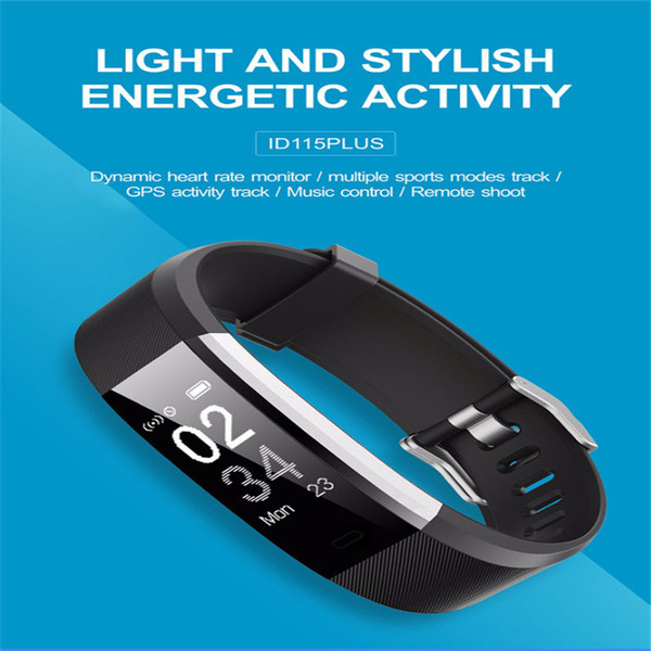 2019 ID115Plus screen Smart Bracelet Fitness Tracker Pedometer Watch Band Heart Rate Blood Pressure Monitor Fitbit band for IOS Android