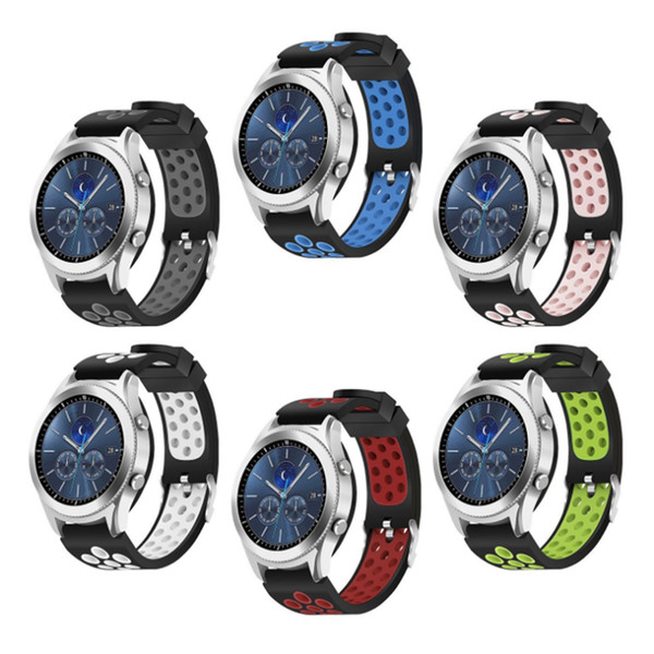 Luxury Outdoor sports Two-color Silica gel strap waterproof for samsung gear s3 Classic/Frontier R770 watch strap spot wholesale