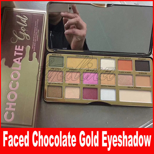 Faced Makeup Palette COCOA Eye Shadow Chocolate Gold Eyeshadow Palette 16 colors metallic matte natural eyeshadow palette