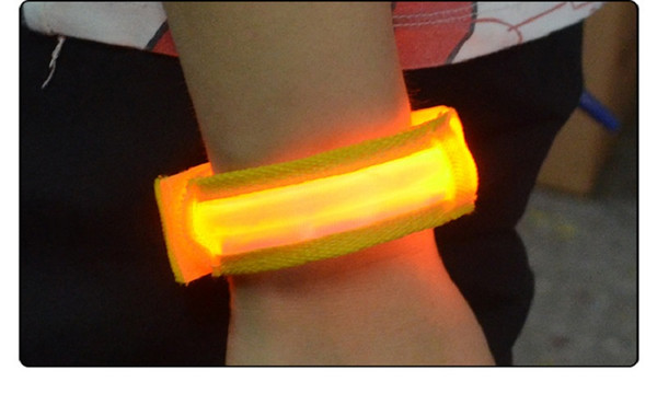 Glowing arm band LED flashing wristband LED night running ring ribbons cheer props