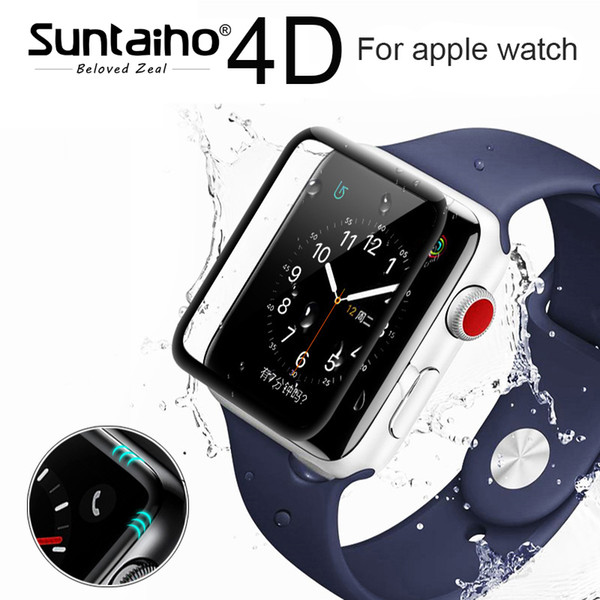 Suntaiho 4D/3D curved surface 9H Tempered film For Apple watch 38mm 42 mm Screen Protector for Apple Series watch 1/2/3 Film