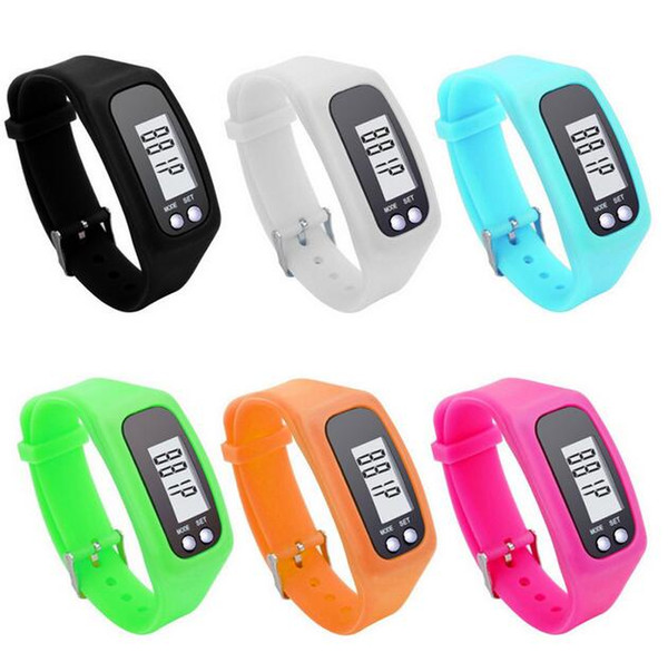 fitbit pedometer candy color intelligent fitness tracker silicone health bracelet sports running pedometer fashion LED screen touch