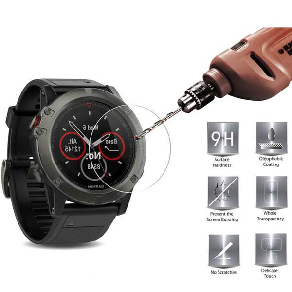 9H Tempered Glass Screen Protector Guard Film for Garmin Fenix 5 Fenix5 F5 5s Chronos Watch Protective Film