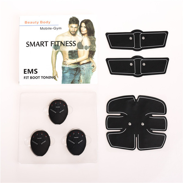 ABS Stimulator Smart Fitness Abdominal EMS Electrical muscle stimulation Muscle Exerciser Belt Fat Burner Massager Body Slimming Pad 10set