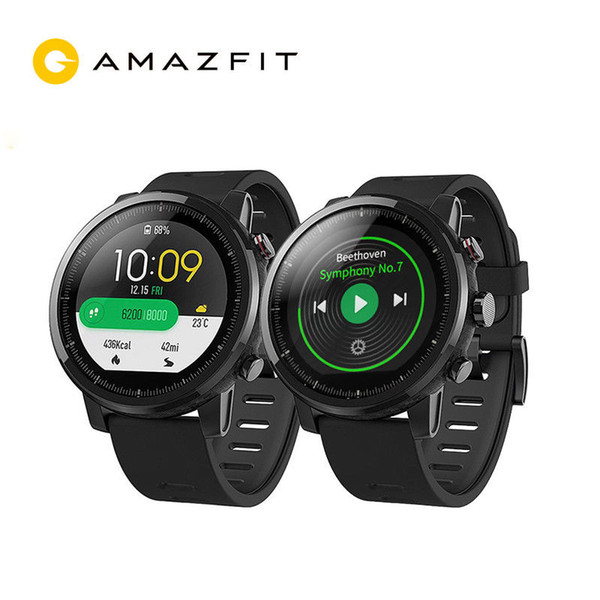 5ATM Water Resistant + Firstbeat Health Data Tracker - Xiaomi Amazfit Stratos (Black) Global Version