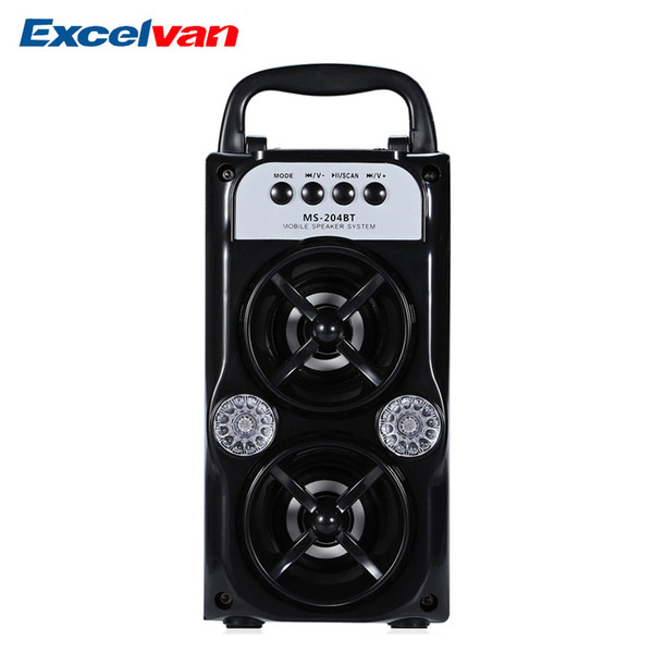 EXcelvan MS-204BT speaker bluetooth speaker Portable High Power Output FM Wireless Bluetooth Supports MP3 TF/SD