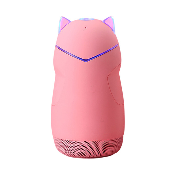 Mini Cat Shape Wireless Bluetooth Speaker LED Night Light MP3 Music Home Office Desk Decor SL@88