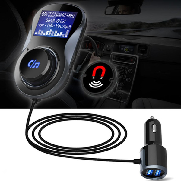 Gosear Car Handsfree Calling FM MP3 Player Radio Adapter Bluetooth Transmitter with Dual USB Car Charger for iPhone iPad Samsung