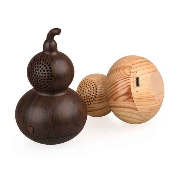 EDAL Portable Wireless Mini Speaker Wooden Subwoofers Built-In Mic K2008 Classic Gourd Bluetooth Speaker