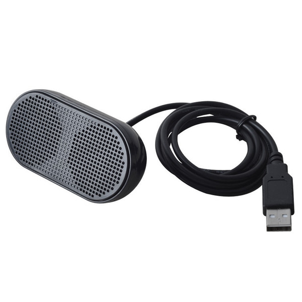 USB Speaker Portable Loudspeaker Powered Stereo Multimedia Speaker for Notebook Laptop PC(Black)